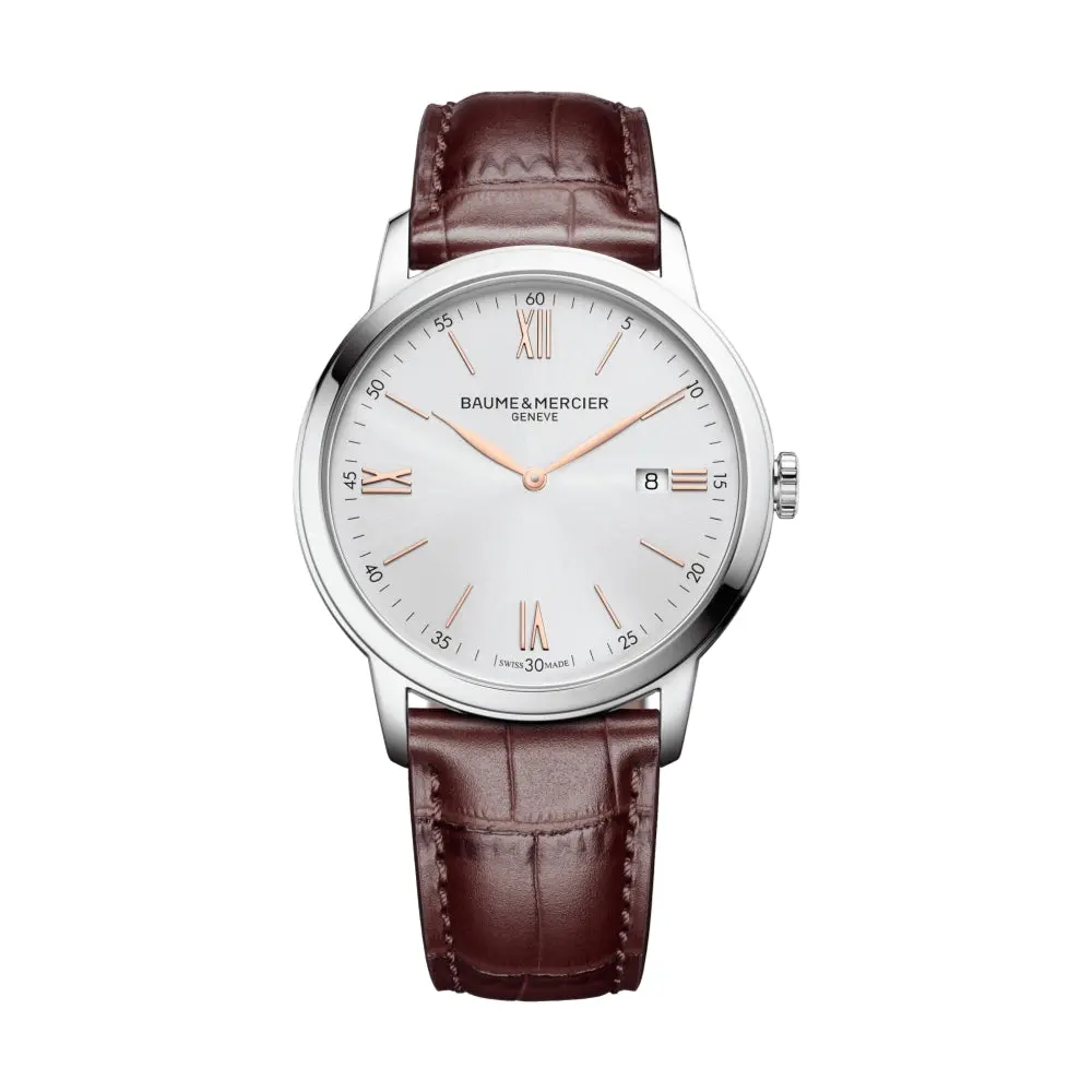 Classima 10415 Quartz 42Mm - Silver On Leather Strap 1