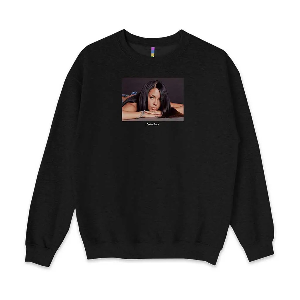 Color Bars Aaliyah Reflect Crewneck - Black 1
