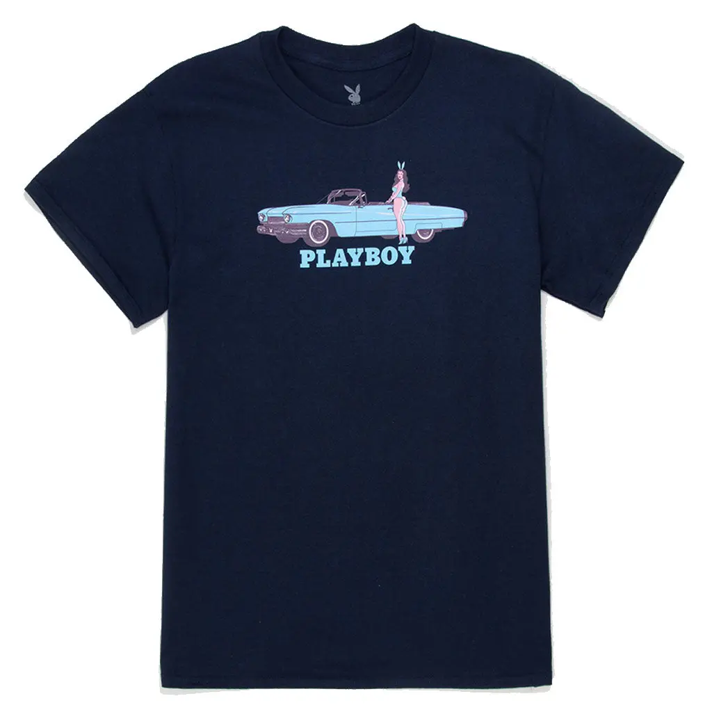 Color Bars X Playboy Car Show S/S Tee - Navy 1