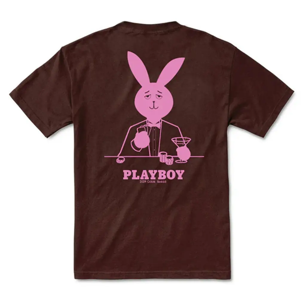 Color Bars X Playboy High Roller S/S Tee - Chocolate 1
