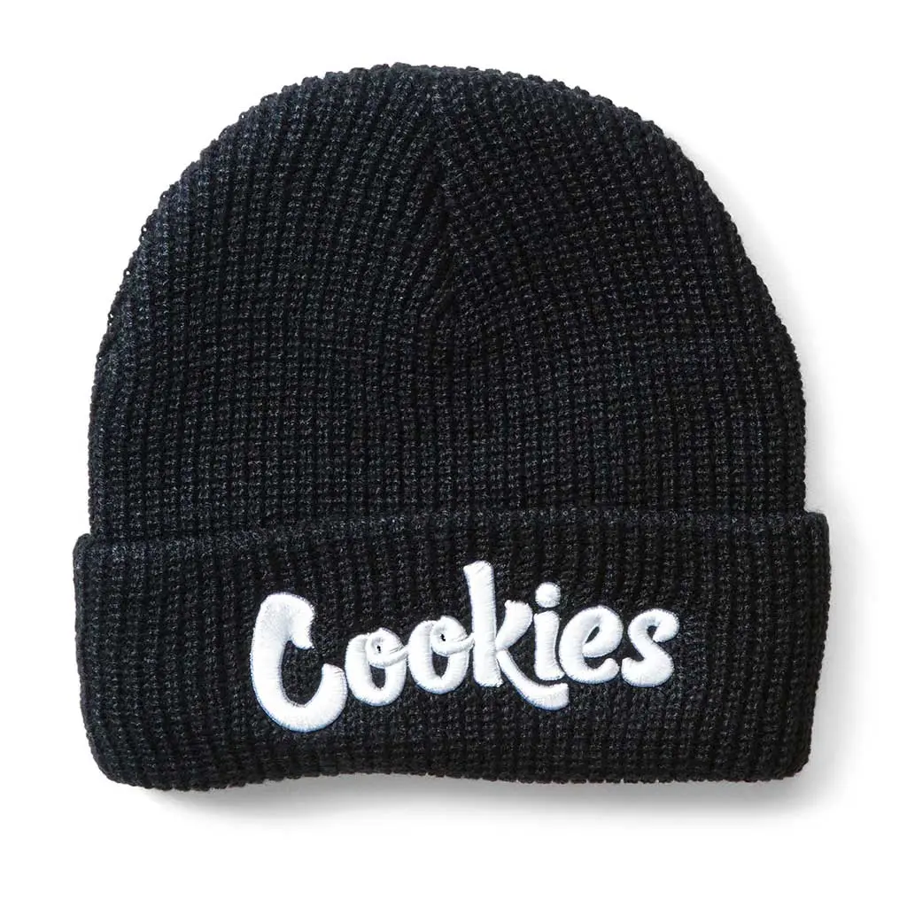 Cookies Original Mint Emb Knit Beanie - Black/White 1