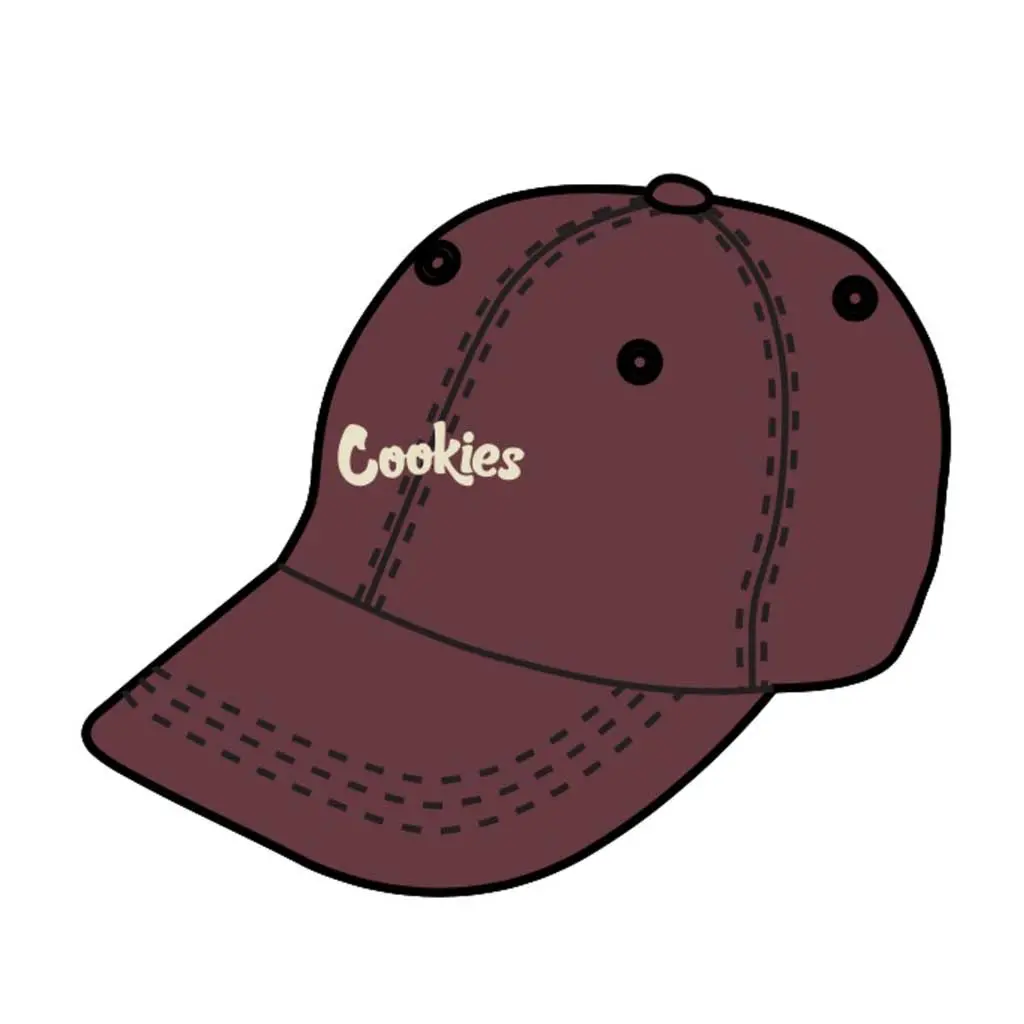 Cookies Original Mint Cotton Canvas Emb Dad Hat - Burgundy/Cream 1