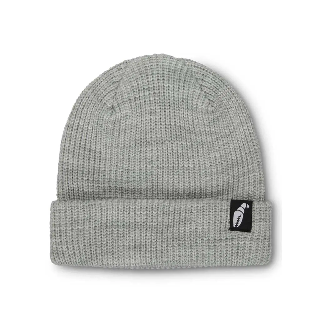 Crab Grab Claw Label Beanie - Heather Grey 1