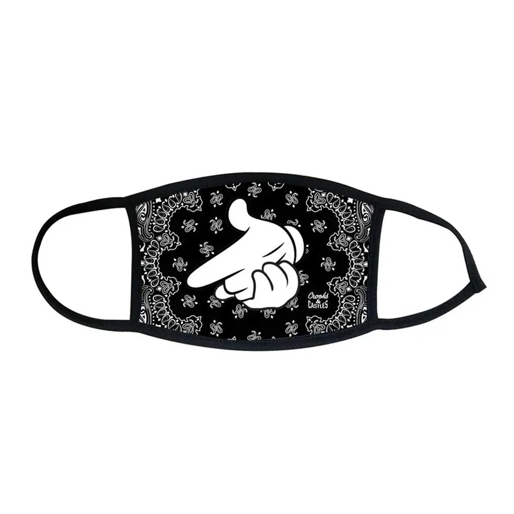Crooks & Castle Airgun Bandana Face Mask - Black 1