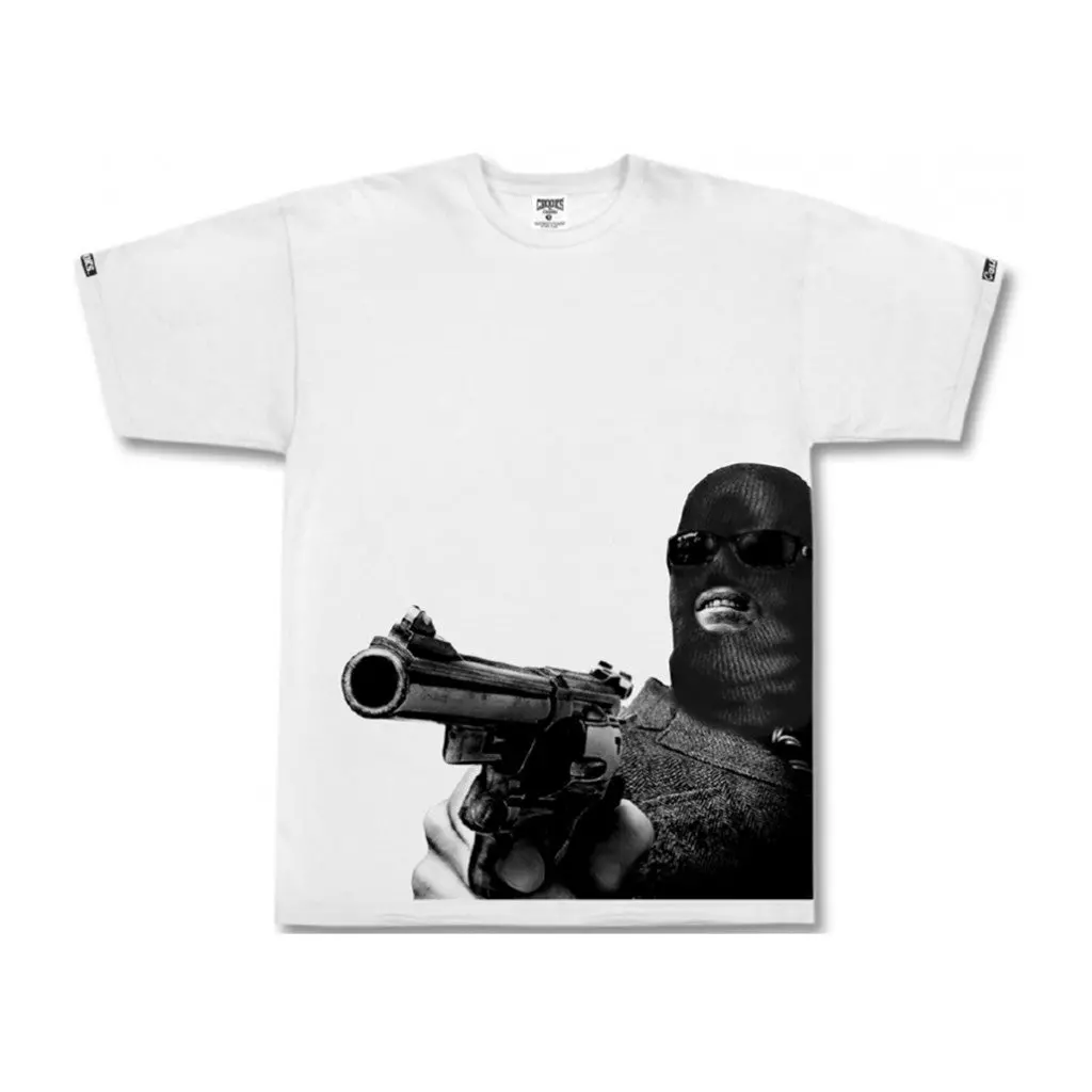 Crooks And Castles Knit Crew Stick Em Up T-Shirt  - White 1