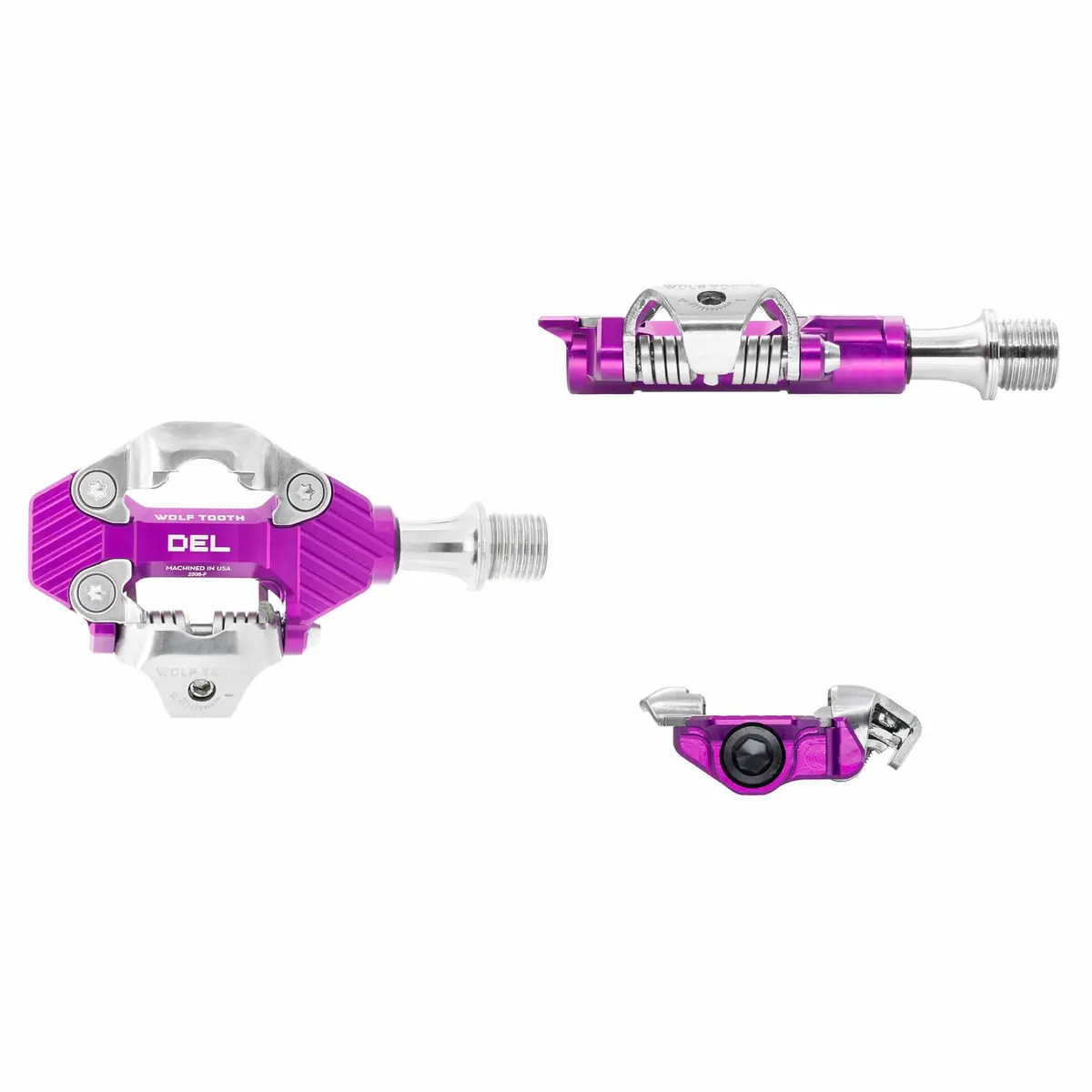 Wolf Tooth Del Gravel Race Clipless Pedal - Ultraviolet Purple 2