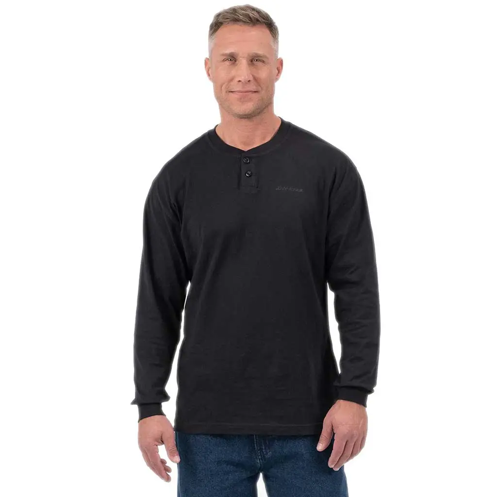 Dickies L/S Henley Shirt - Knit Black 1