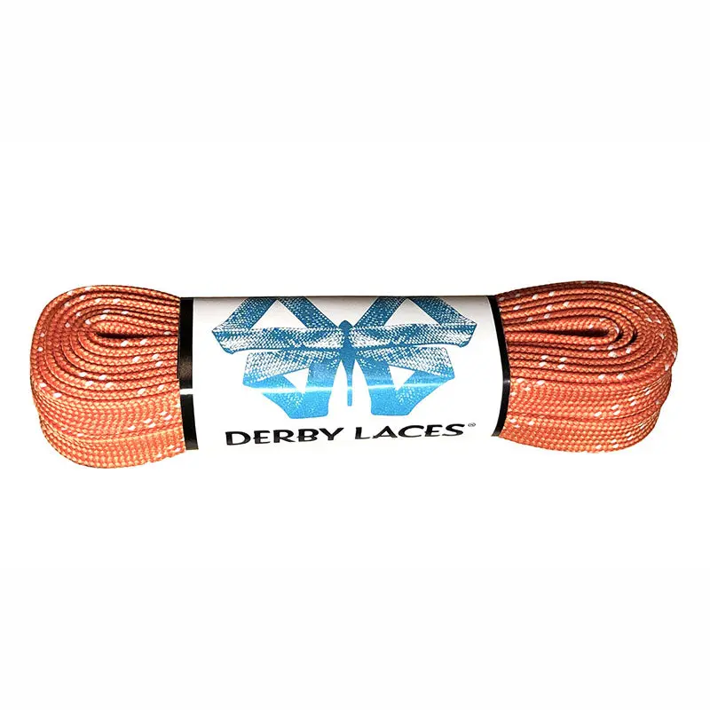 Derby Laces Waxed Skate Laces Carrot Orange 1