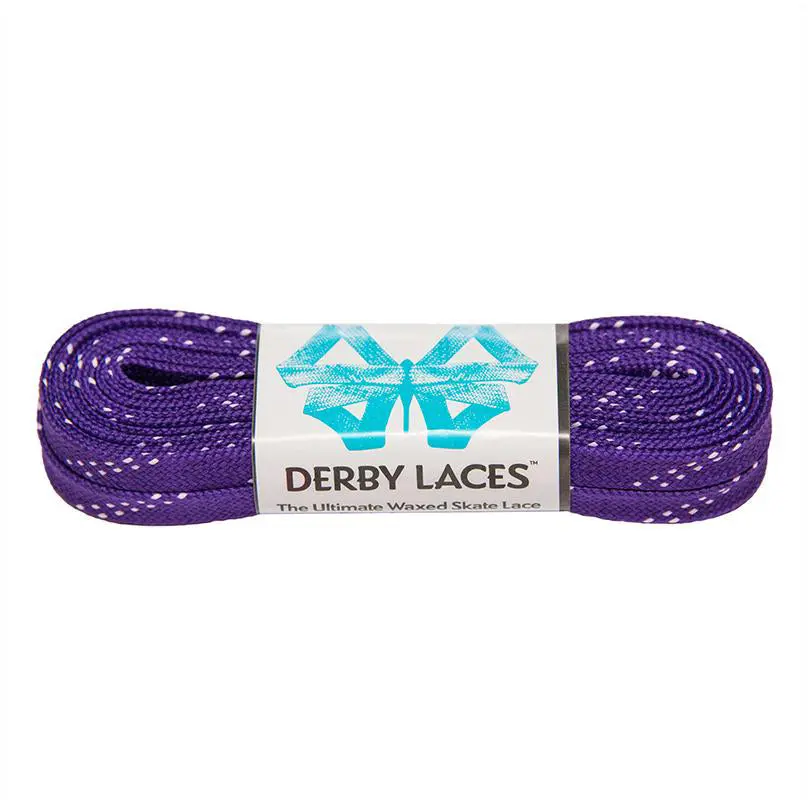 Derby Laces Waxed Skate Laces Purple 1