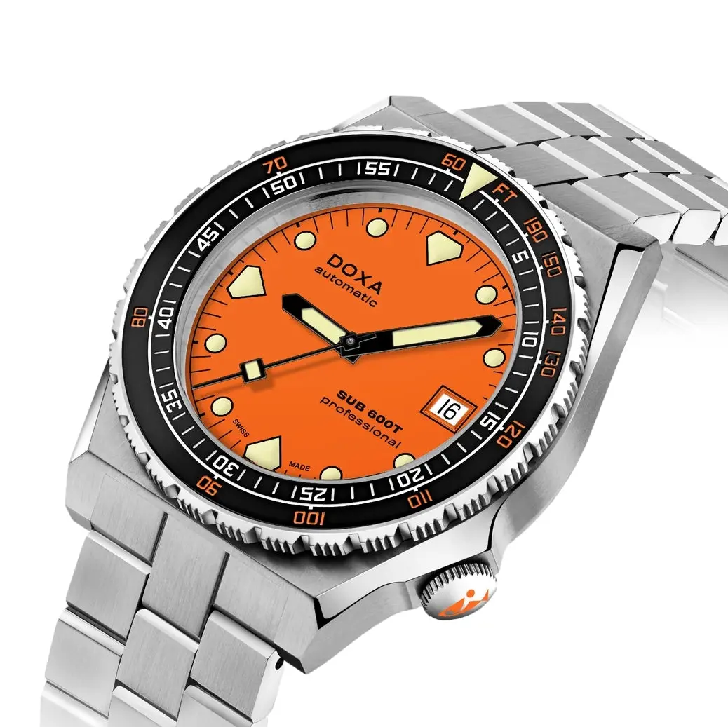 Sub 600T Professional Ceramic Bezel 40Mm - Orange On Bracelet 2