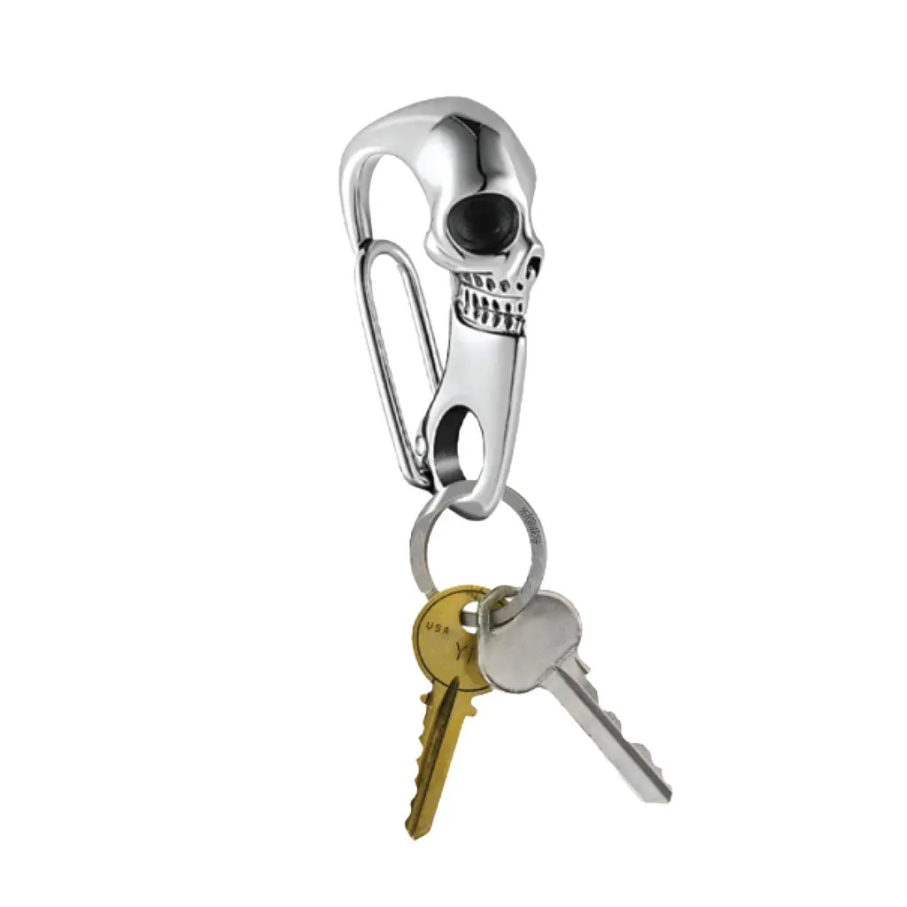 Deathwish Crypt Carabiner Keychain - Silver 1