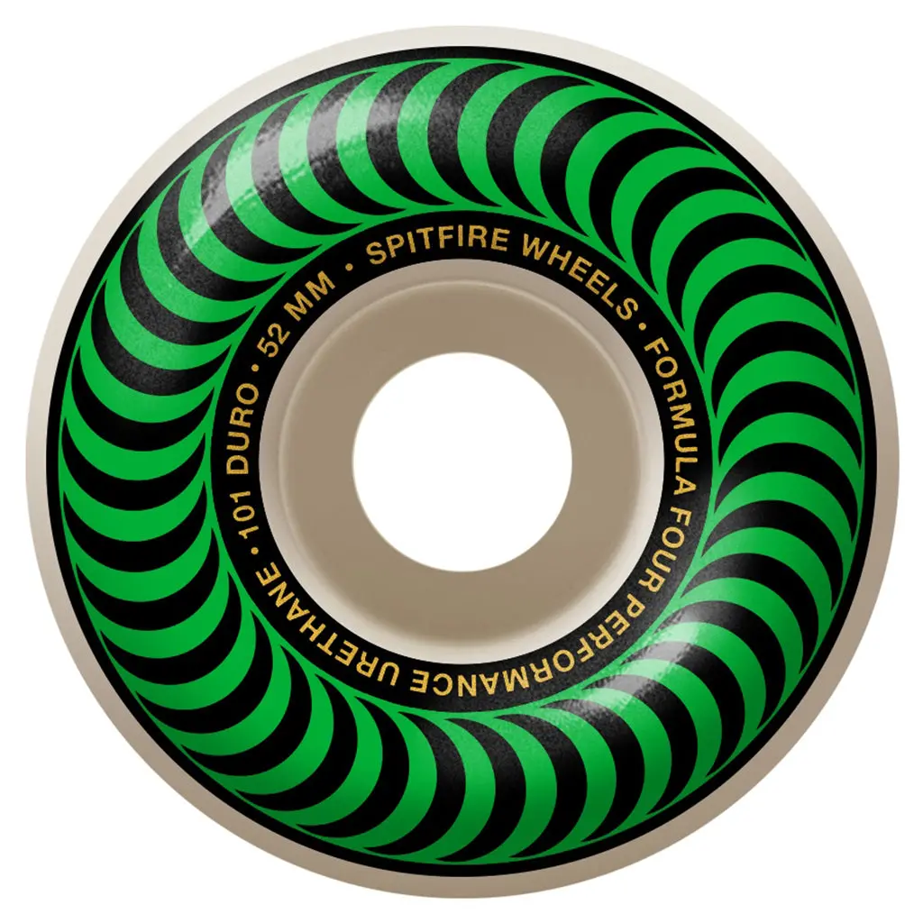 Spitfire F4 Classics Wheels 101A 52Mm - Green 1