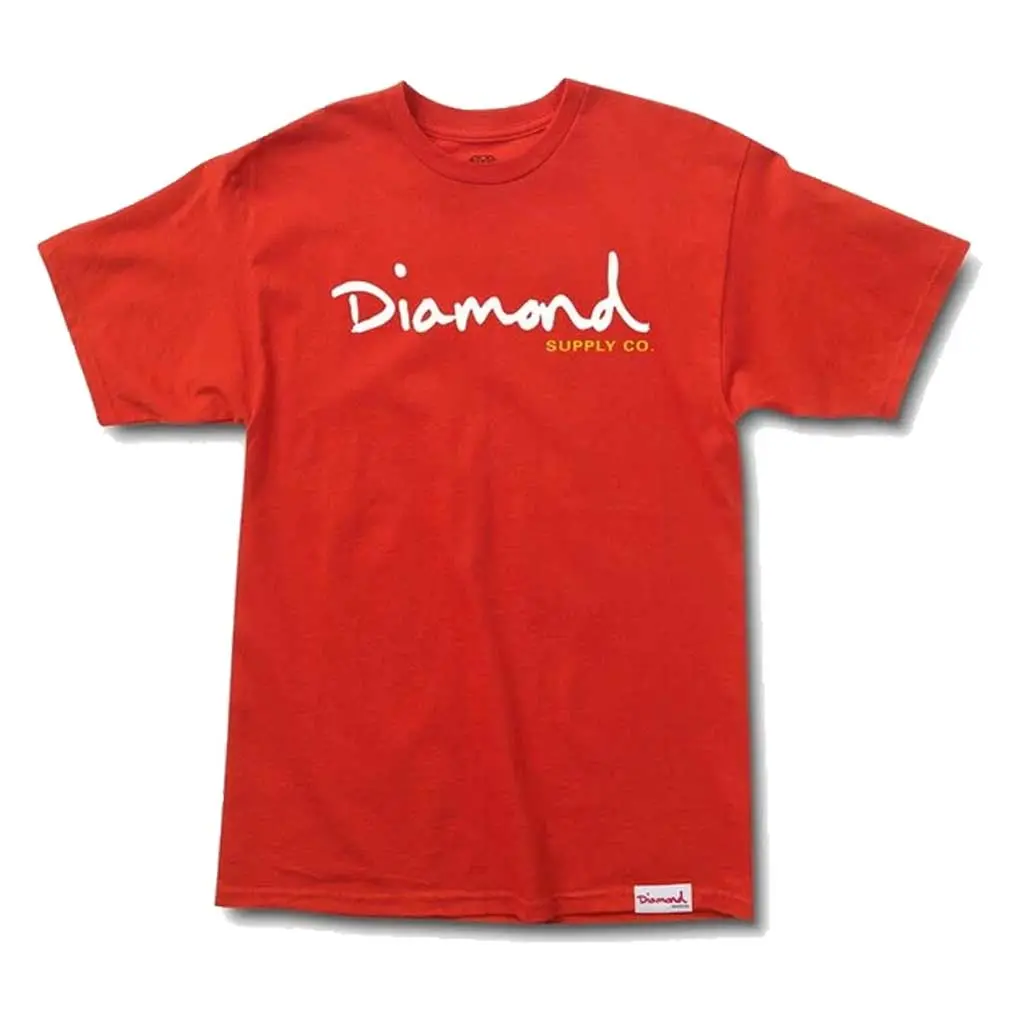 Diamond Og Script Tee - Red 1