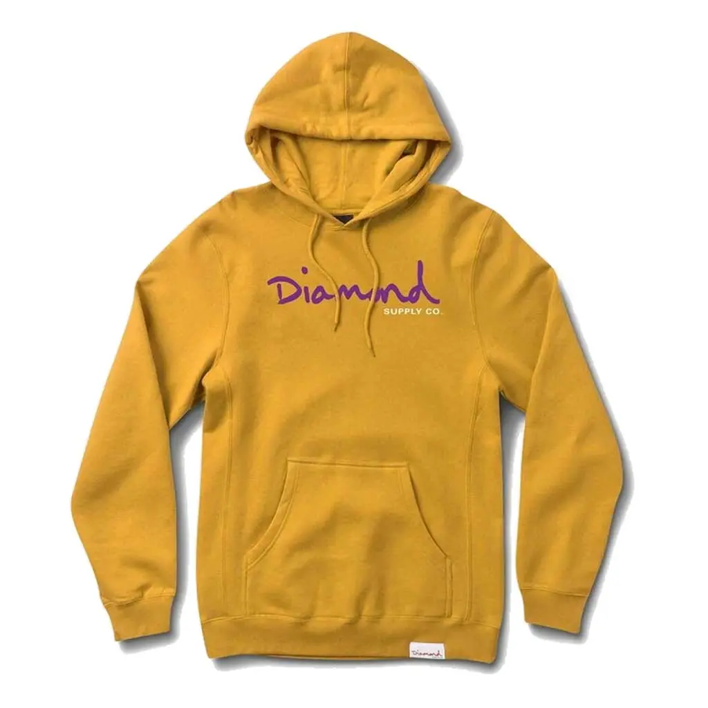 Diamond Og Script Hoodie - Gold 1