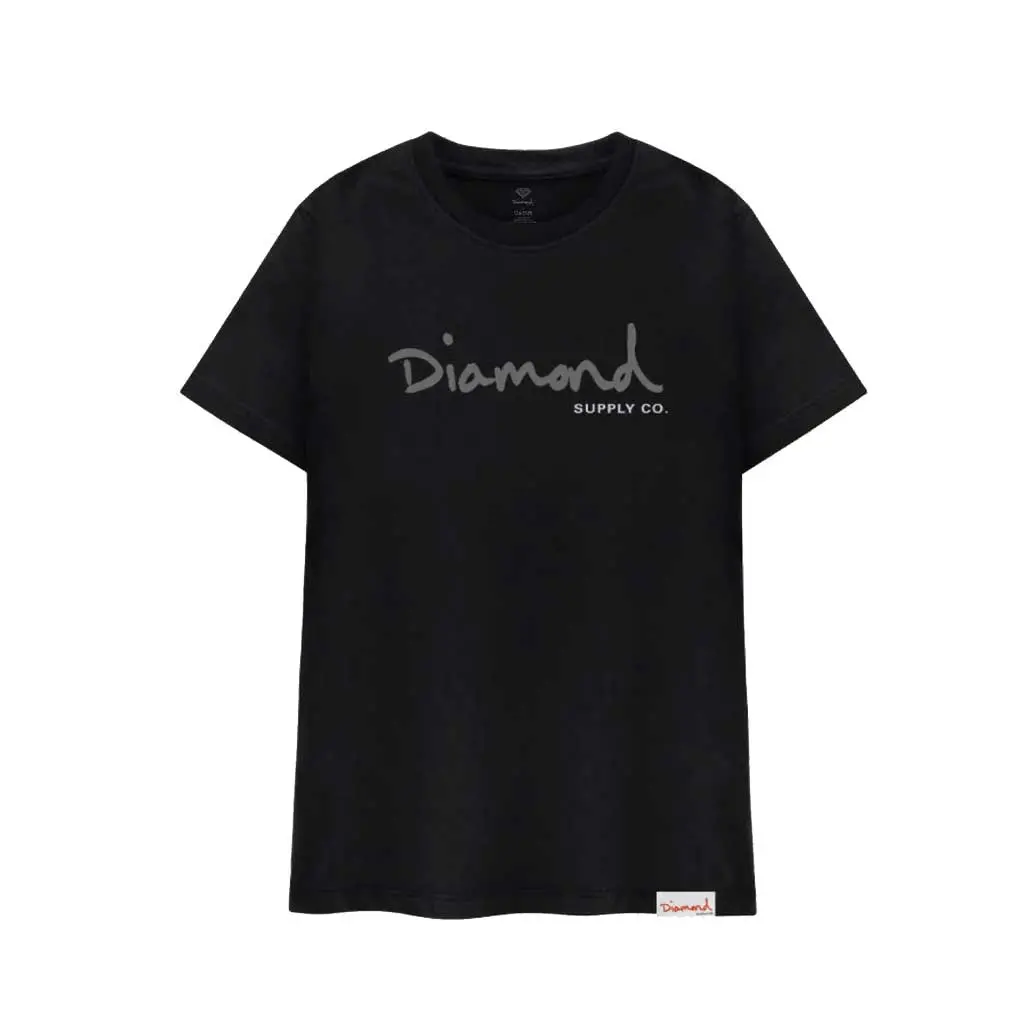 Diamond Og Script Earth Pack Tee - Black 1