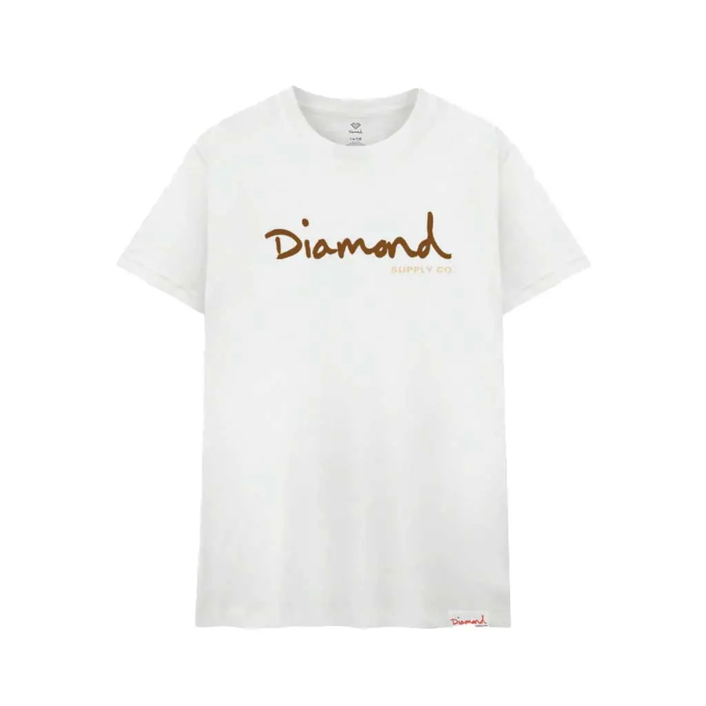 Diamond Og Script Earth Pack Tee - White 1