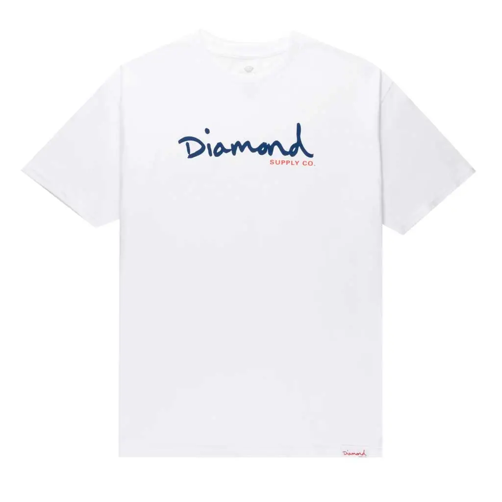 Diamond Og Script Tee - White 1