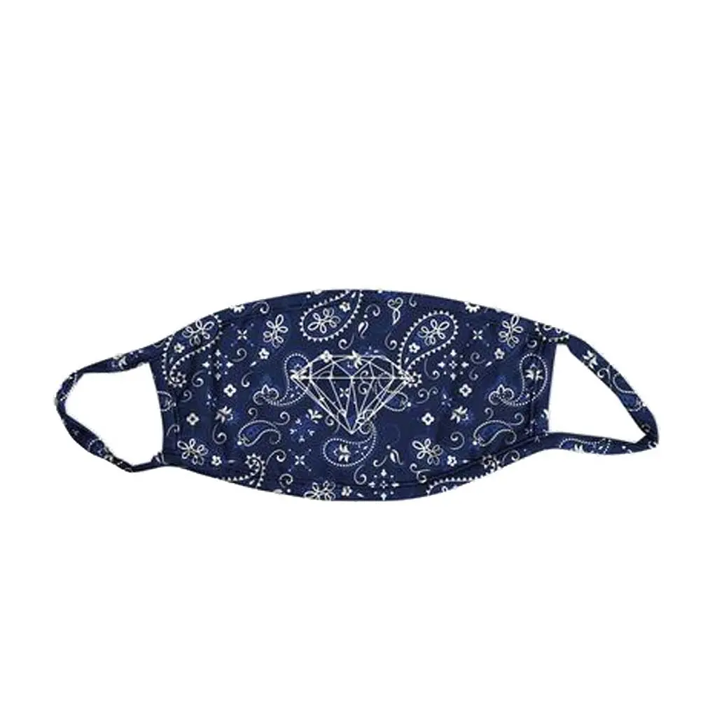 Diamond Bandana Face Mask - Blue 1