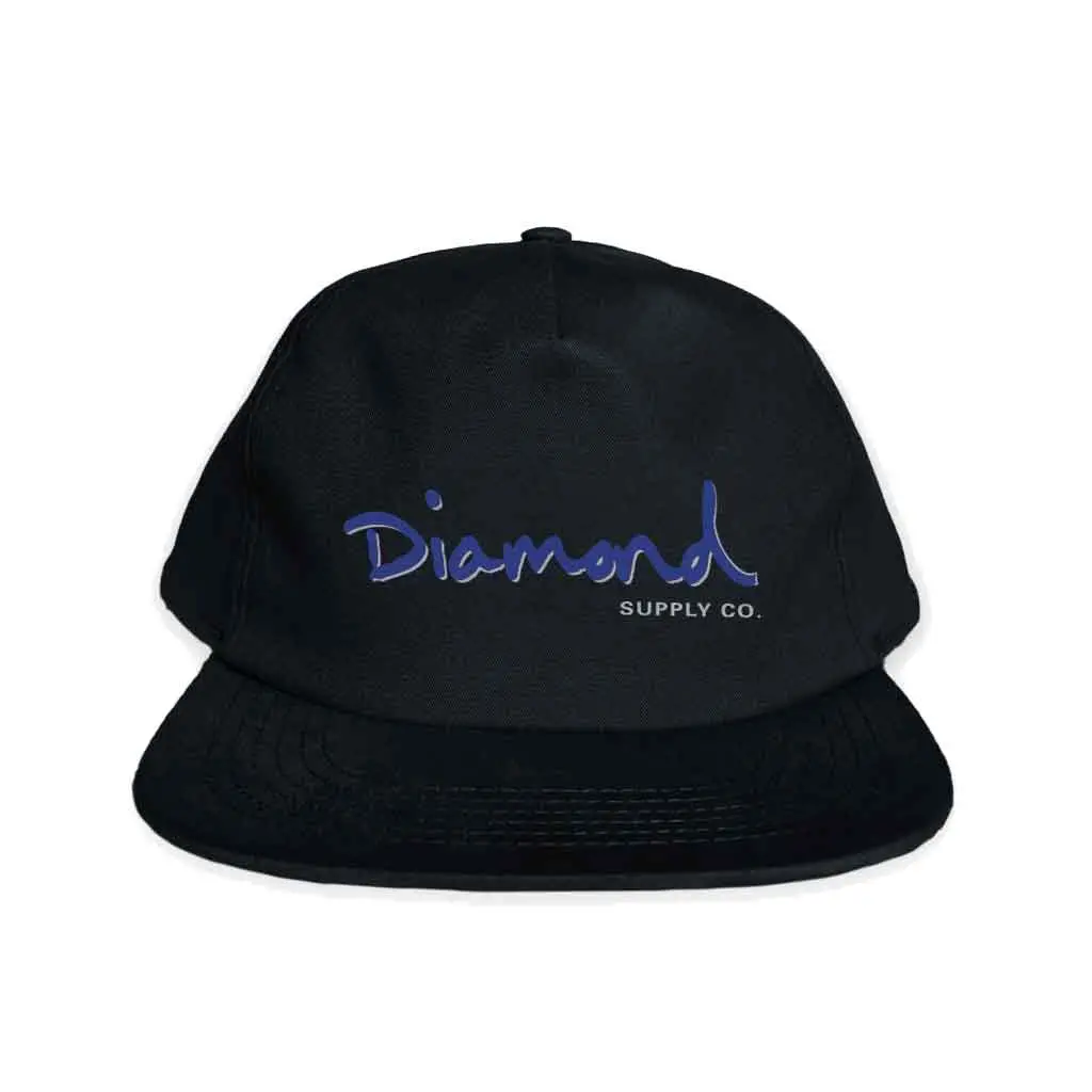 Diamond Outline Snapback - Black 1