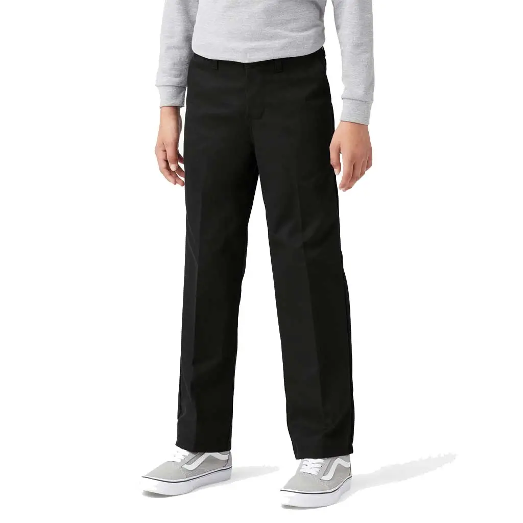 Dickies Boys Flexwaist Flat Front Pant - Black 1
