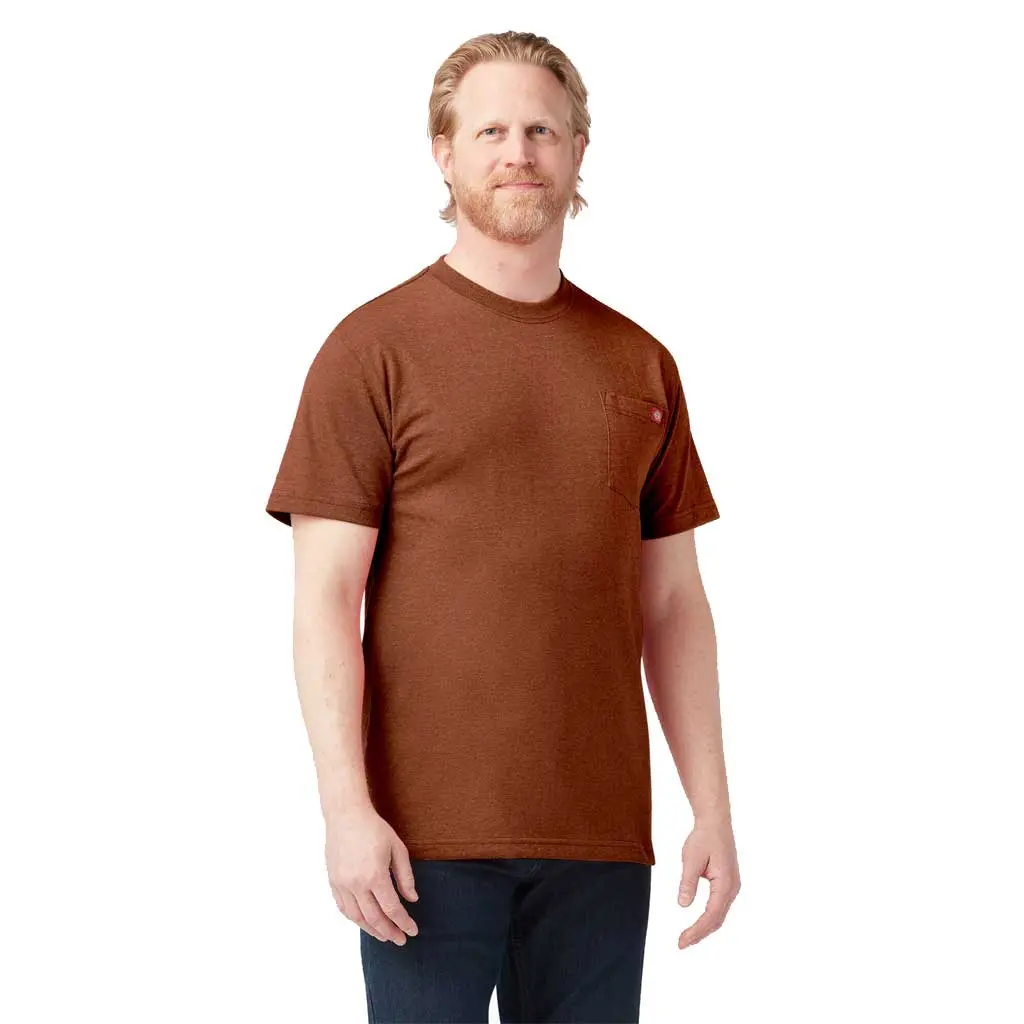Dickies Heavy Weight Heathered Crew Pocket Tee - Rustic Red 1