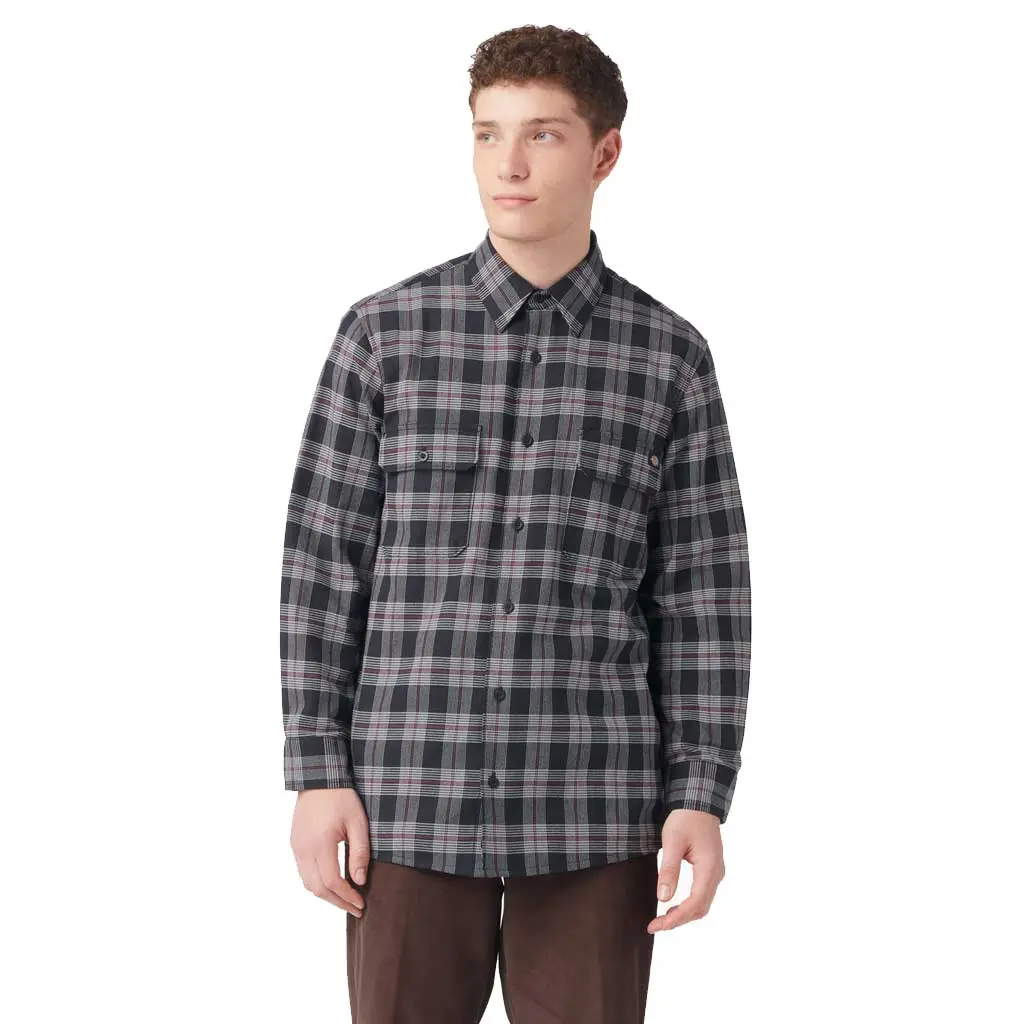 Dickies Regular Fit Flex Flannel Shirt - Black Wine 1