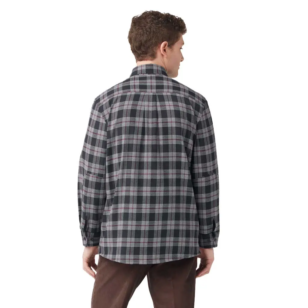Dickies Regular Fit Flex Flannel Shirt - Black Wine 2