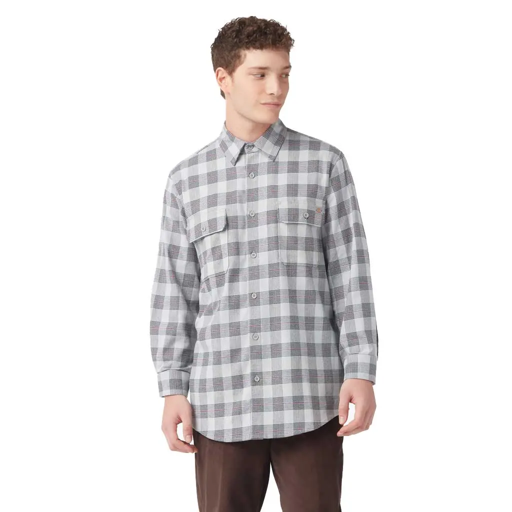Dickies Regular Fit Flex Flannel Shirt - Grey/Black 1