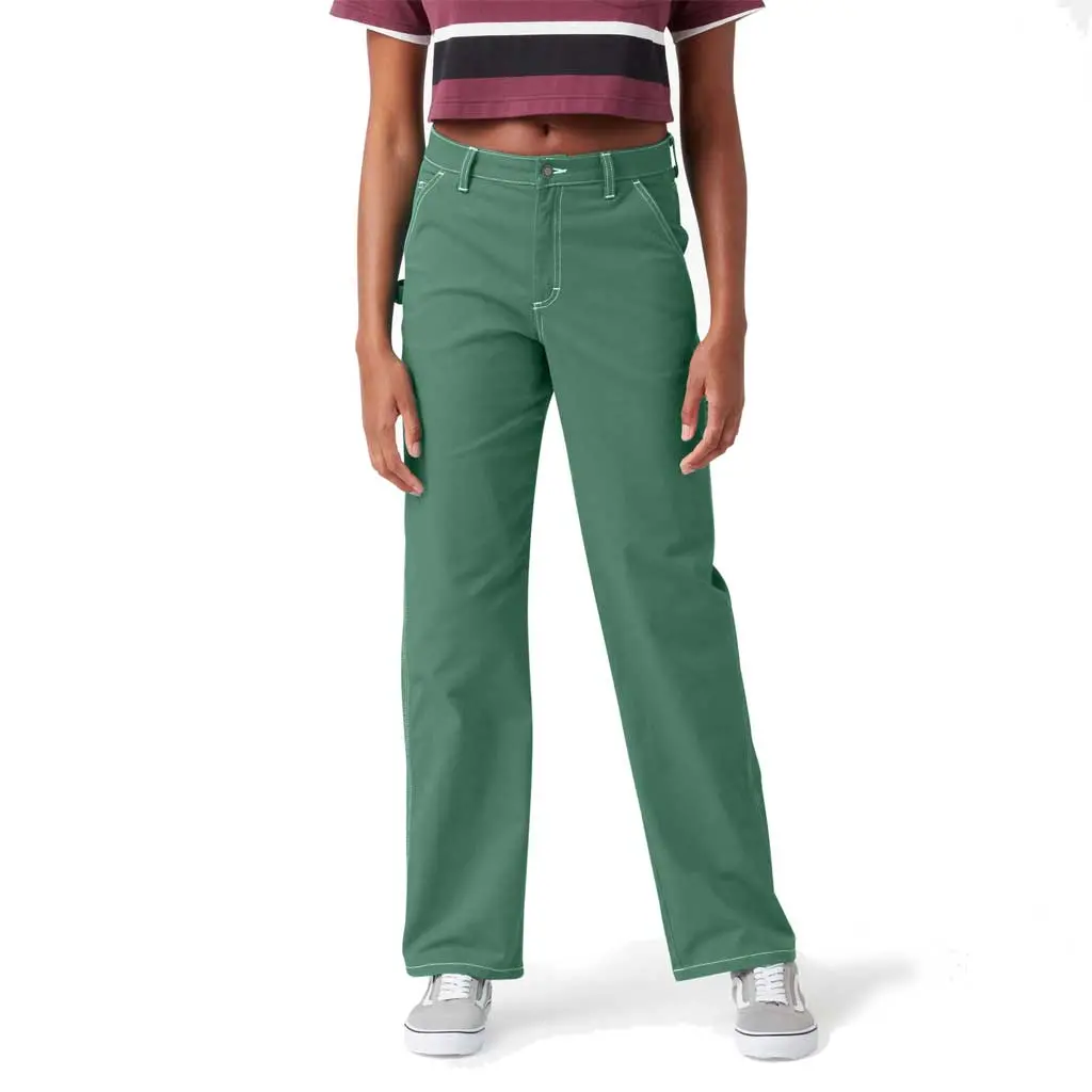 Dickies Women's High Waisted Cargo Pant - Dark Ivy 1