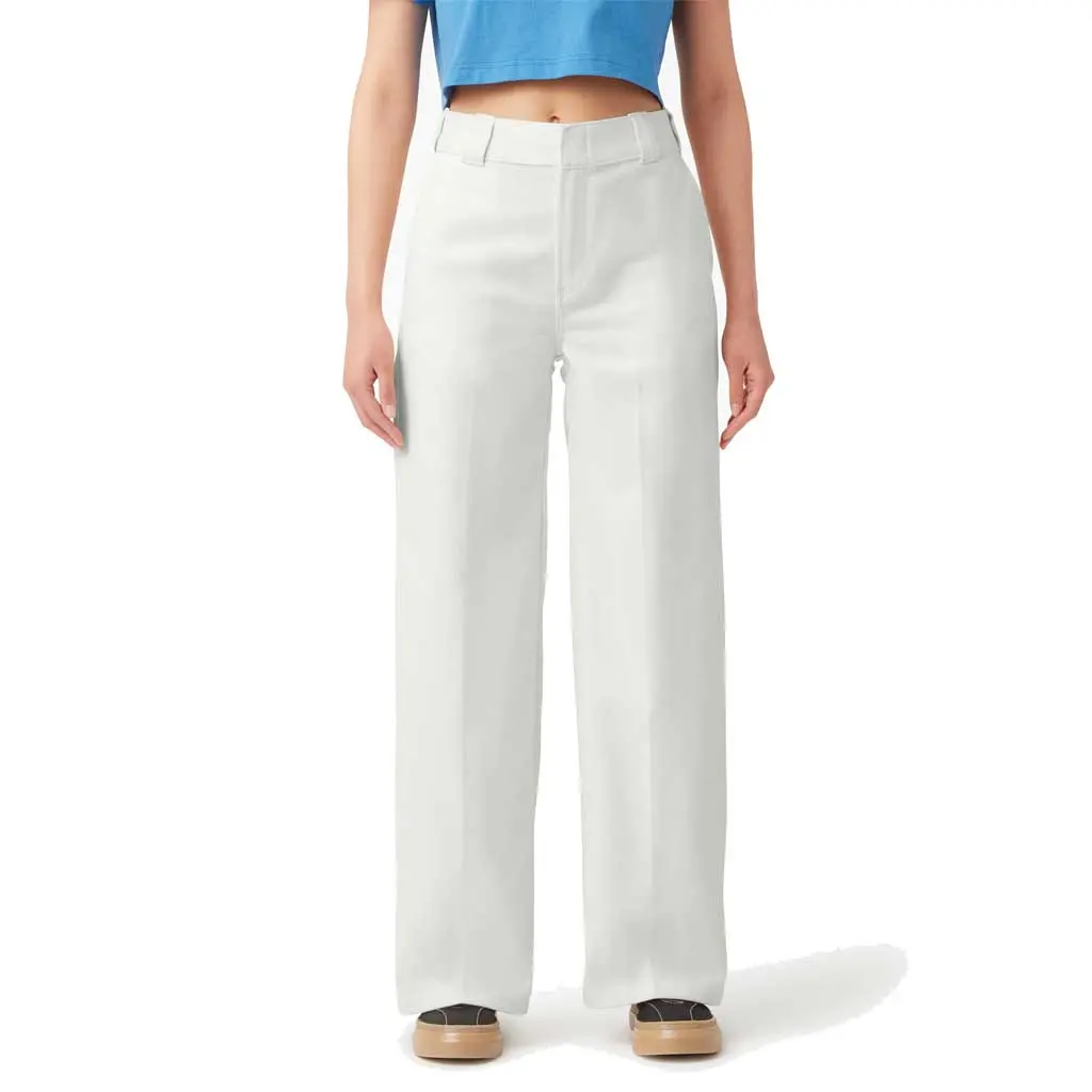 Dickies Women's Wide Leg Work Pant - Stone Cloud 1