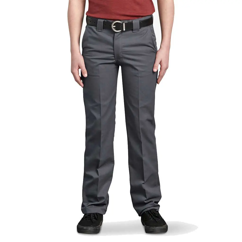 Dickies Boys Twill Pant Slim Straight - Charcoal 1