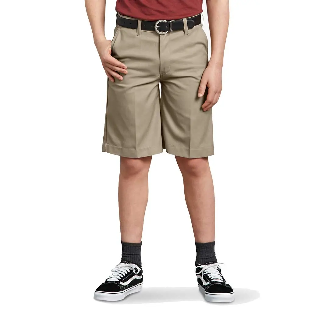 Dickies Boys Flexwaist Flat Front Short - Desert Sand 1