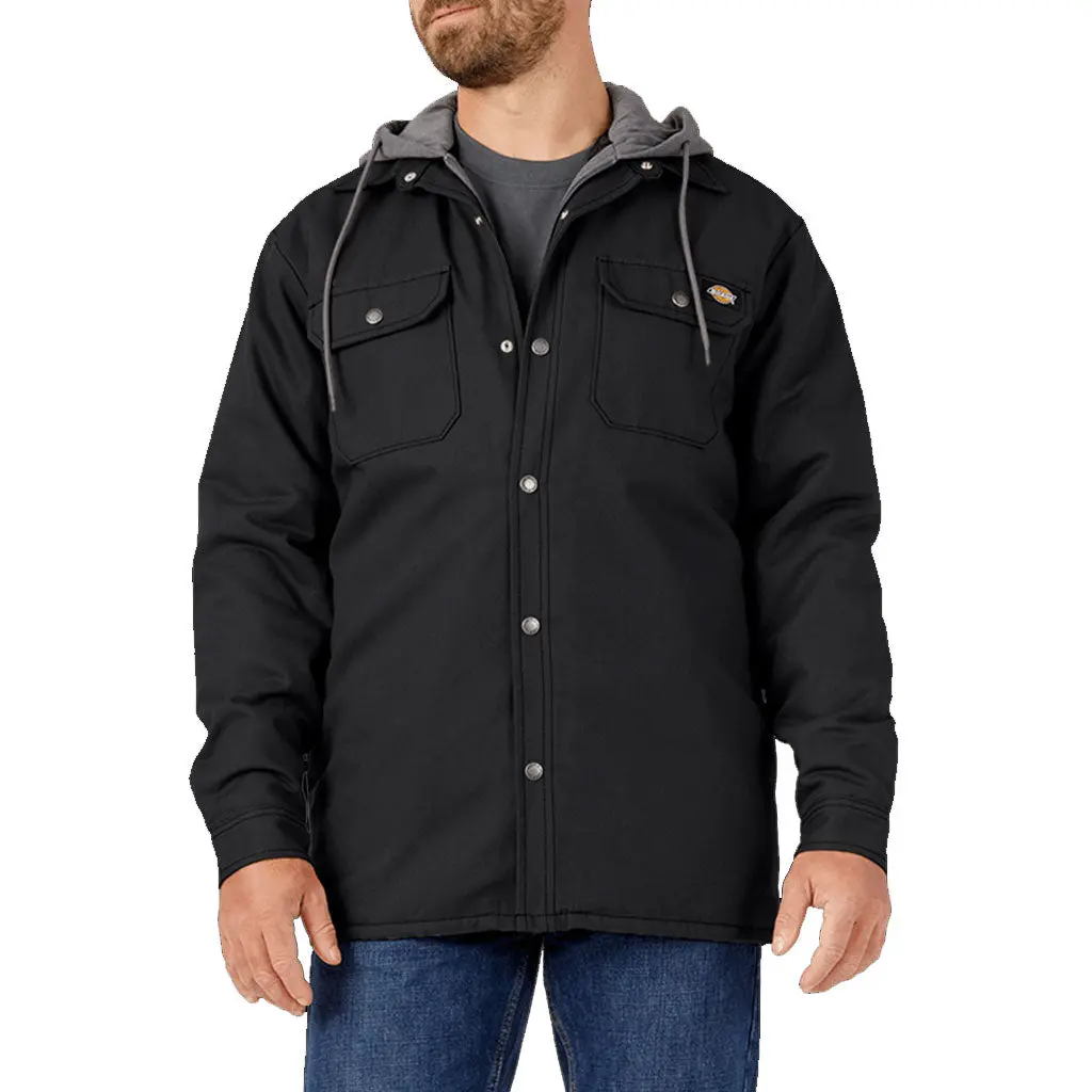 Dickies Fleece Shirt Duck Hood Jacket - Black 1
