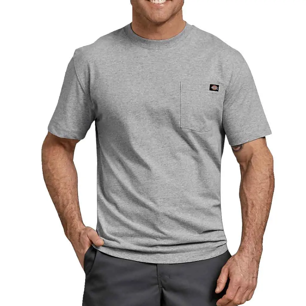 Dickies Heavy Weight Crew Pocket Tee - Heather Grey 1