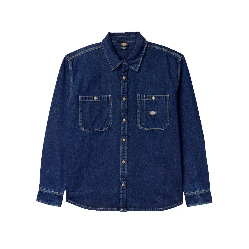 Dickies Mechanic L/S  Denim Shirt - Dark Indigo 1