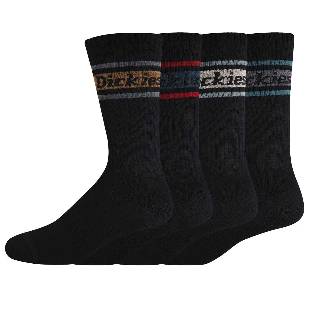 Dickies Skate Rugby Stripe Socks 4P - Black 1