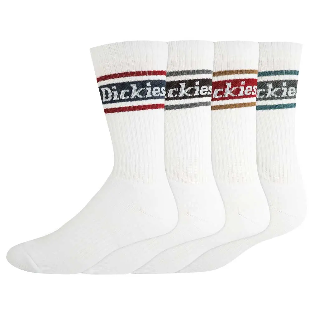 Dickies Skate Rugby Stripe Socks 4P - White 1