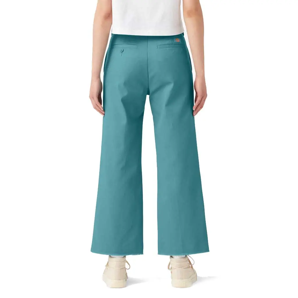 Dickies Women's Cropped Twill Ankle Pant - Rinsed Porcelain 2