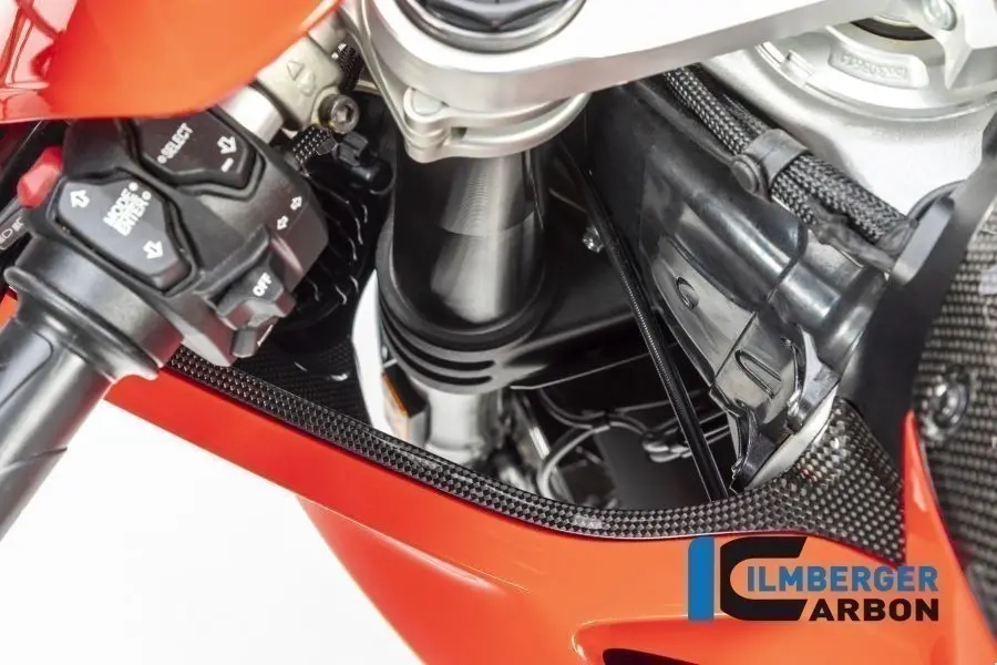 Ilmberger Carbon Fiber Left-Side Air Intake Tube Cover For Ducati Panigale V4 / V4S / V4R (2018+) 1