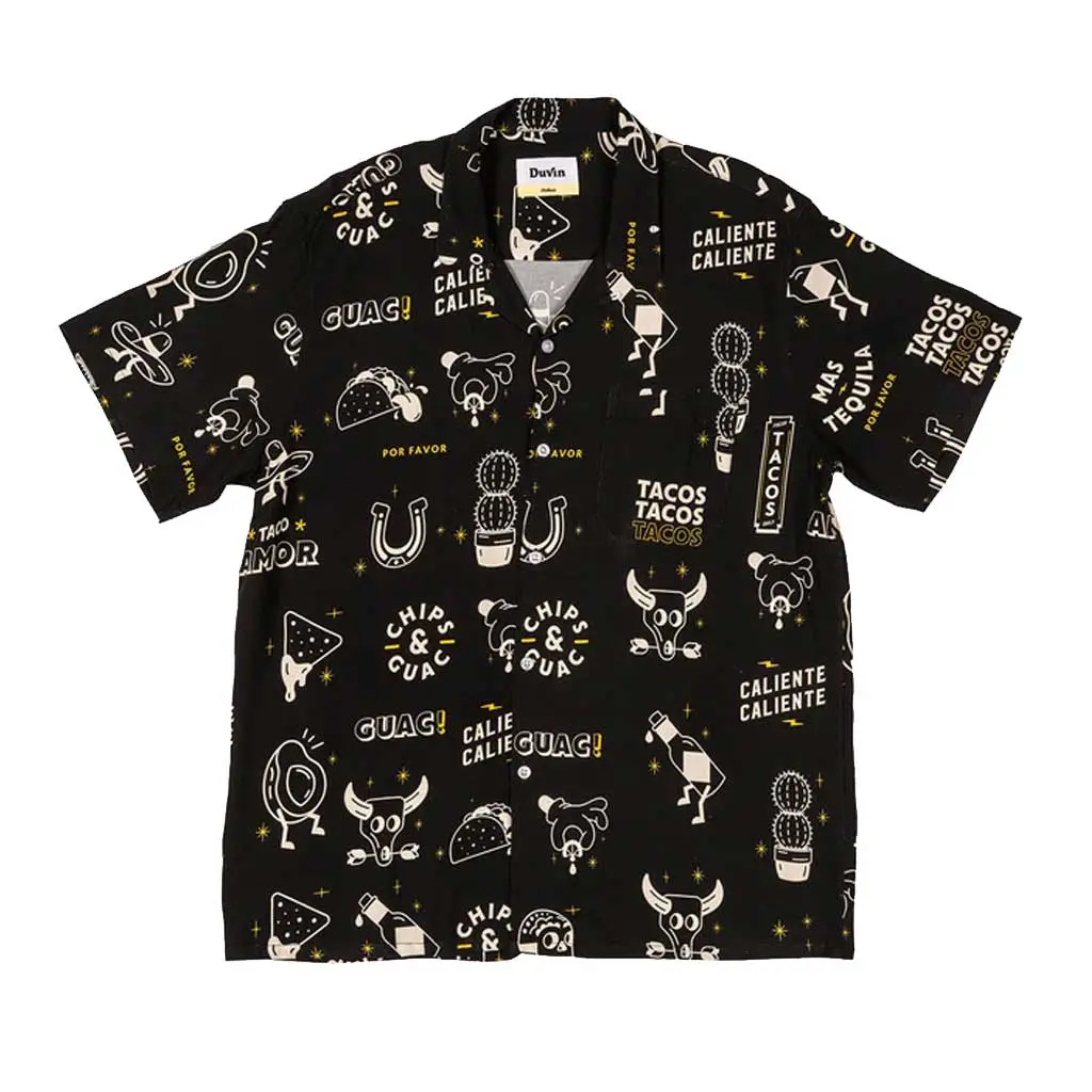 Duvin Chips N Dip Button Up Shirt - Black 1