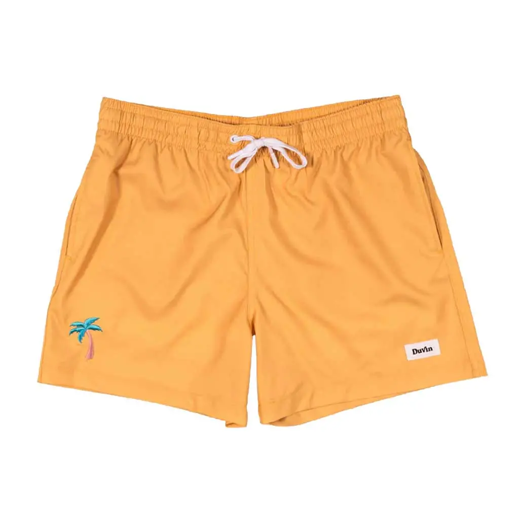 Duvin Palm Swim Short - Yellow 1