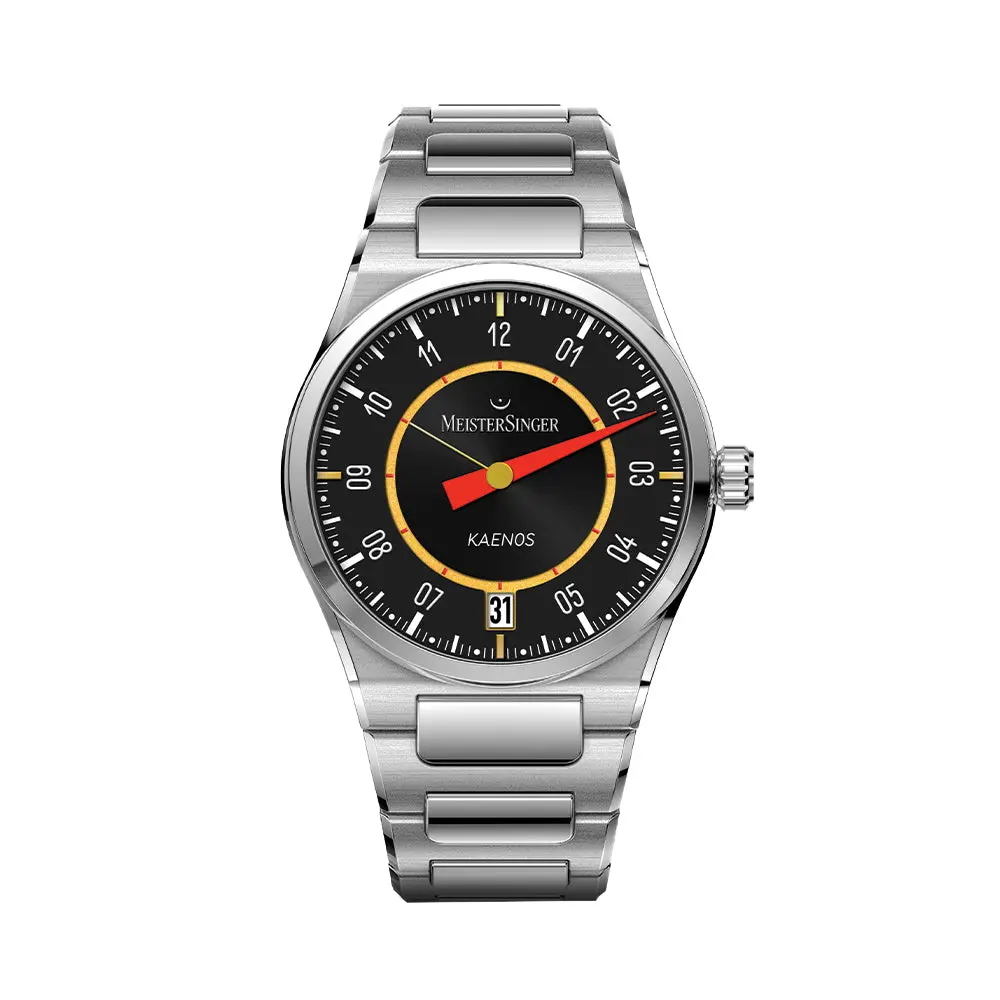 Meistersinger X Alain Silberstein Limited Edition Kaenos Grand Date 40Mm - Black On Bracelet 1