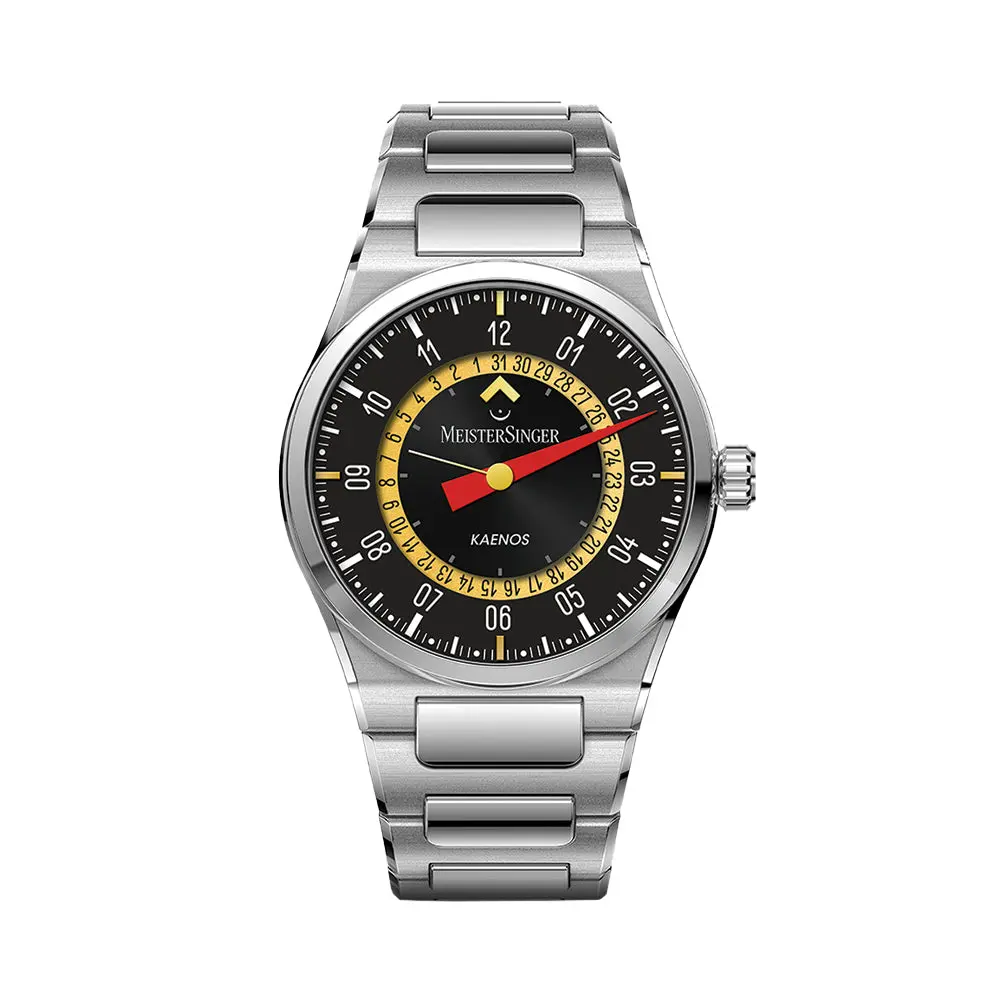 Meistersinger X Alain Silberstein Limited Edition Kaenos Open Date 40Mm - Black On Bracelet 1