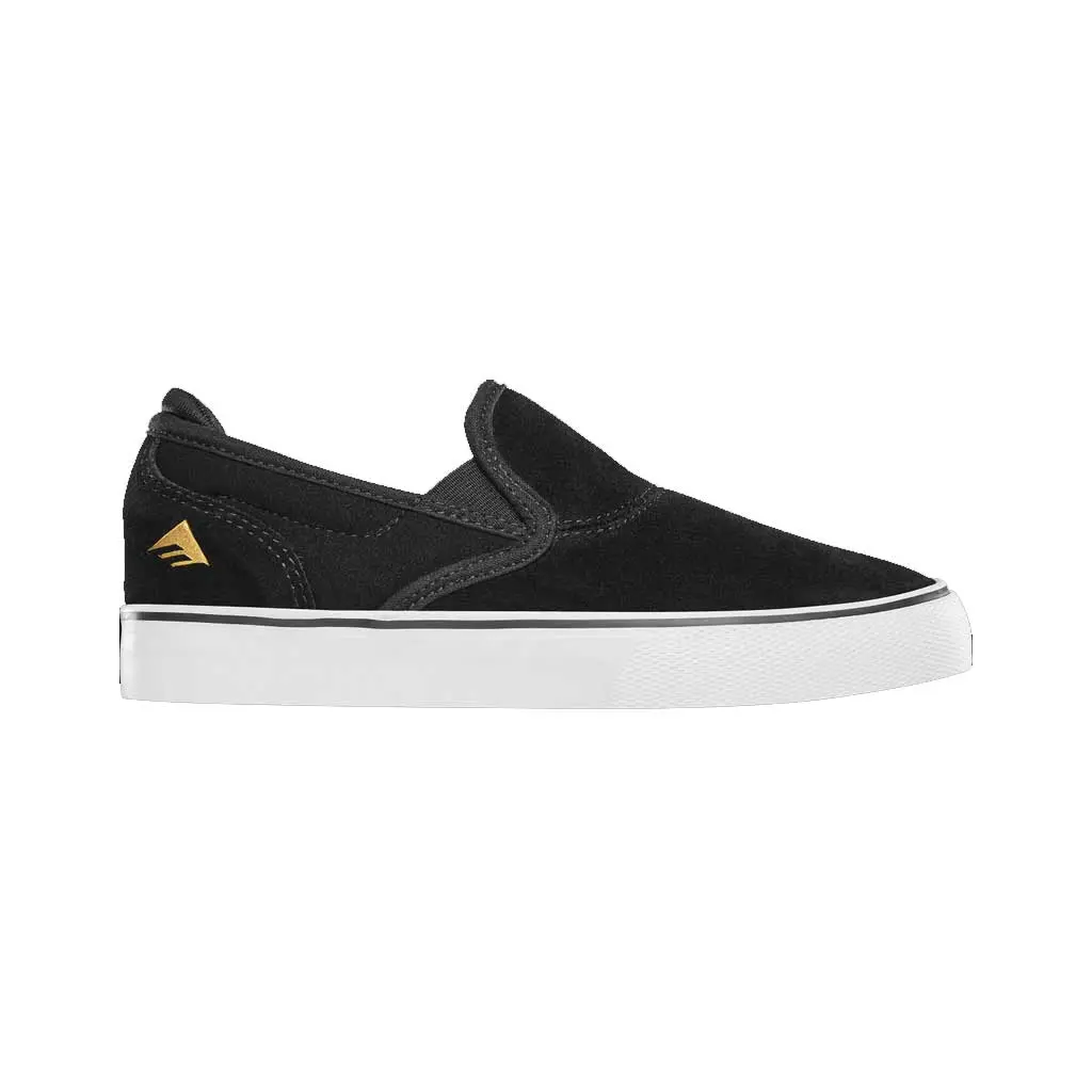 Emerica Wino G6 Slip On Youth - Black/White/Gold 1