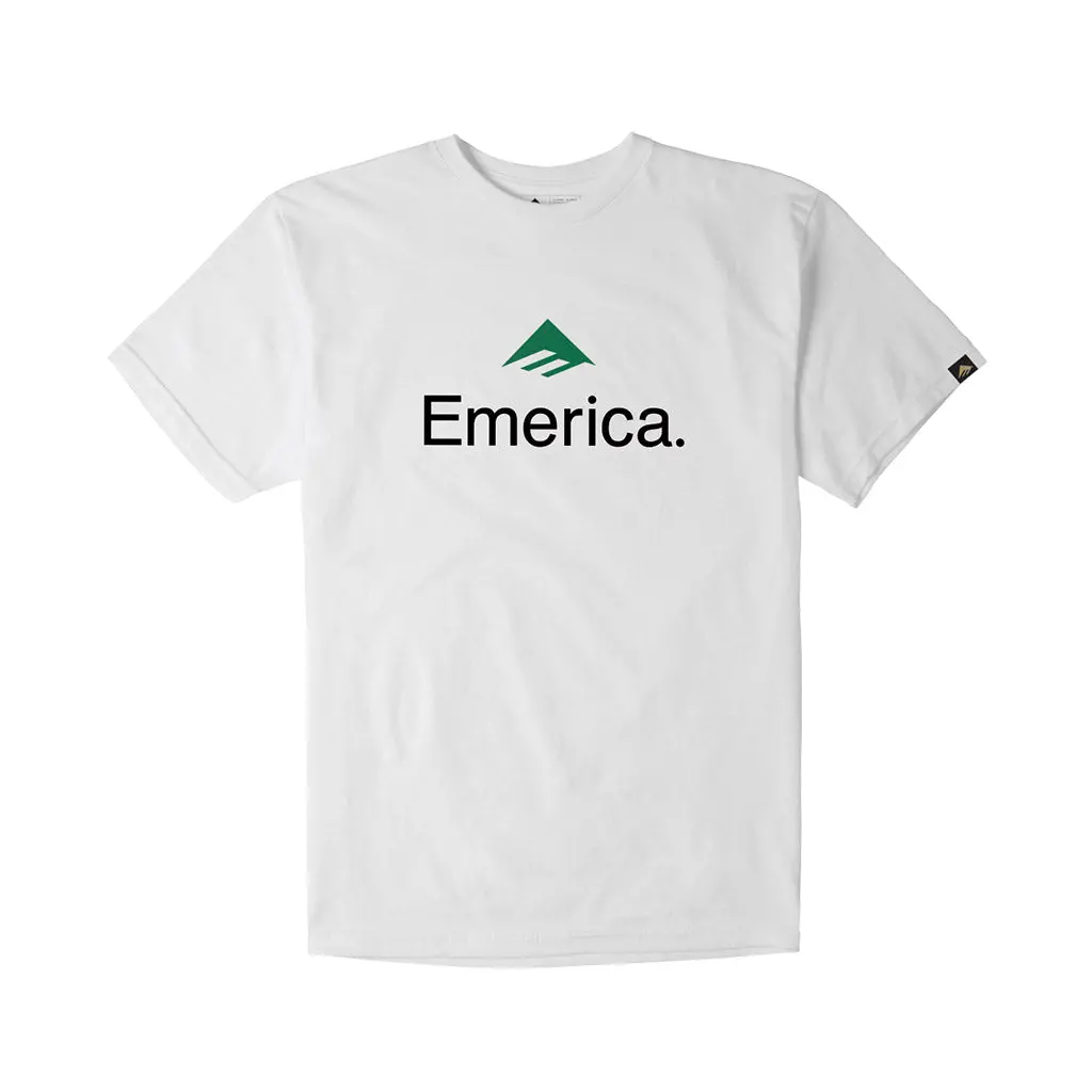 Emerica Skateboard Logo T-Shirt - White/Green 1