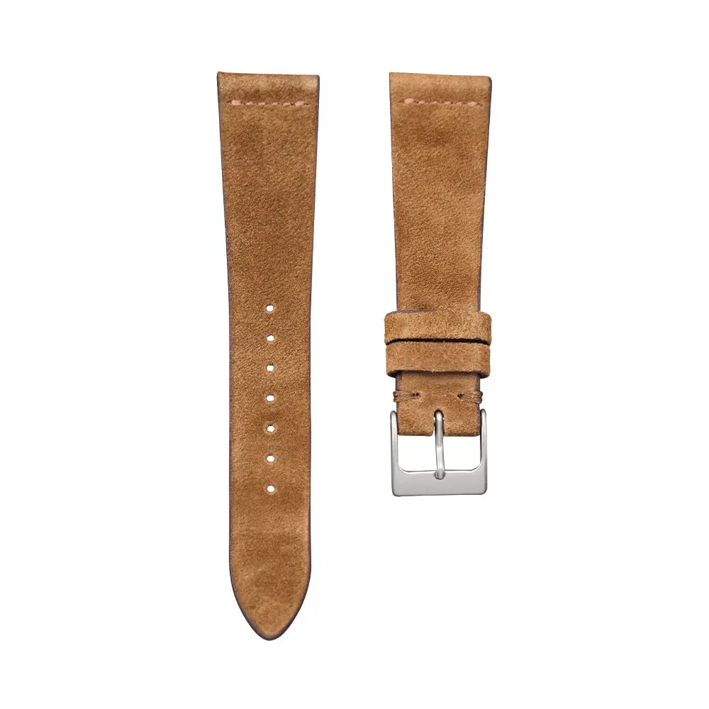 Light Brown English Suede Leather Strap 1