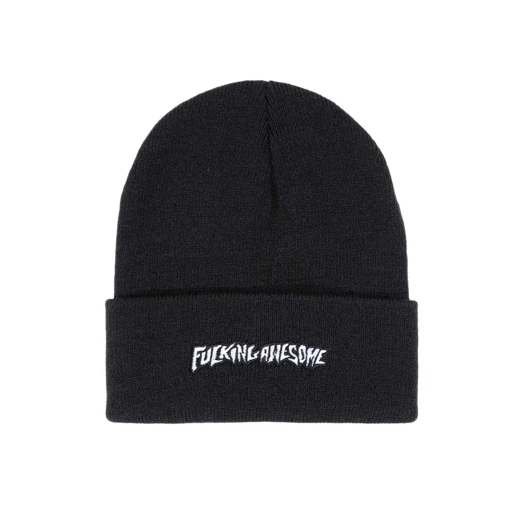 Fucking Awesome Little Stamp Embroidered Beanie - Black 1