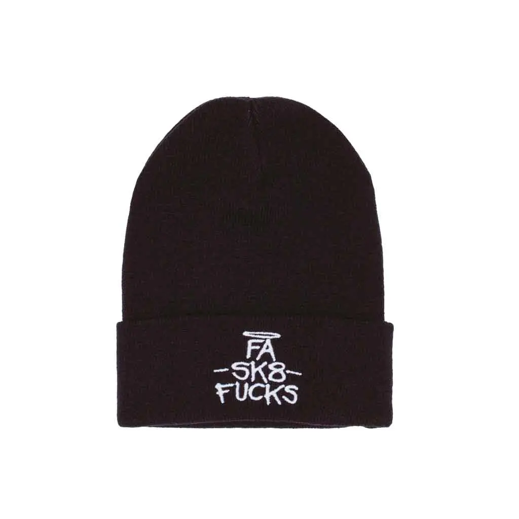 Fucking Awesome Fa Sk8 Fucks Cuff Beanie - Black 1