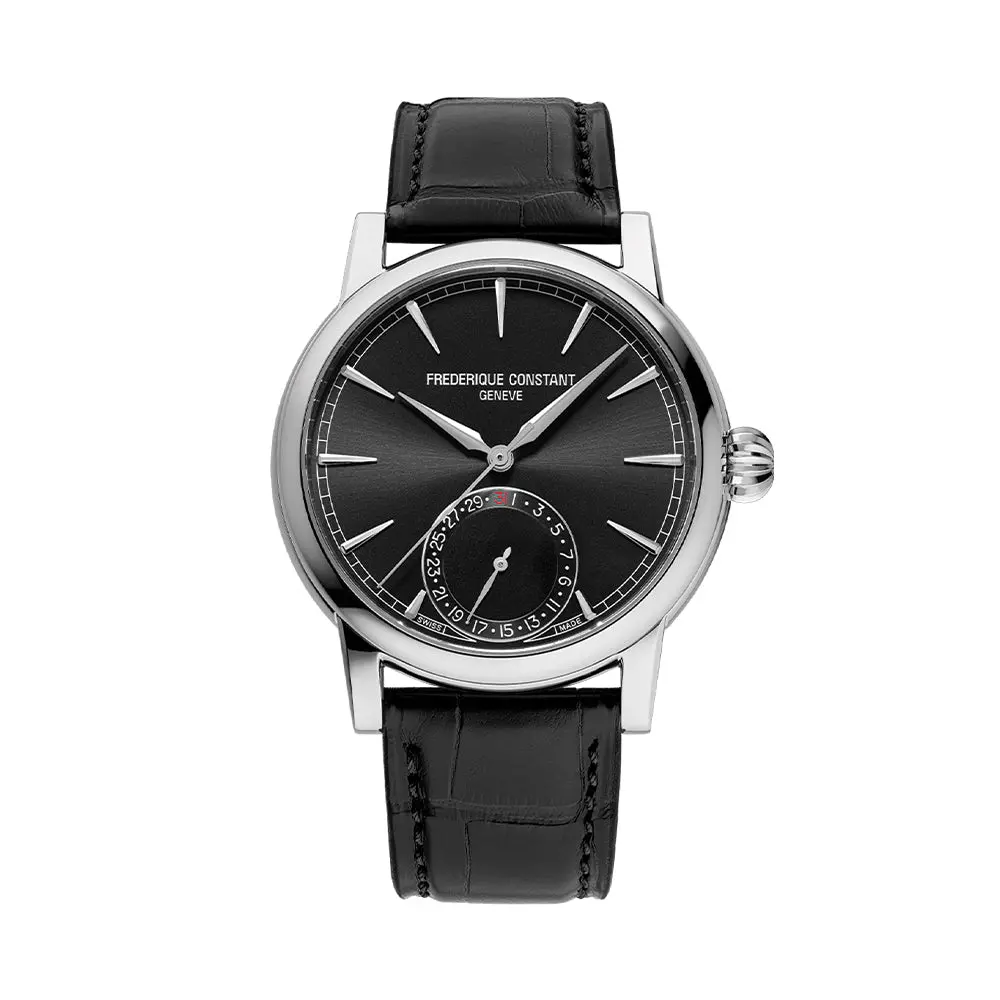 Manufacture Classic Date Automatic 40Mm - Black On Leather Strap 1
