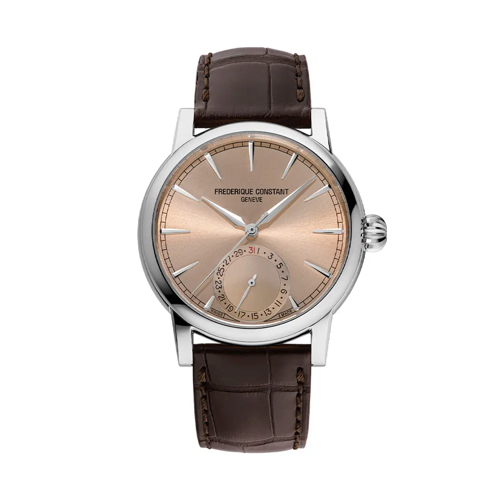Manufacture Classic Date Automatic 40Mm - Salmon On Leather Strap 1